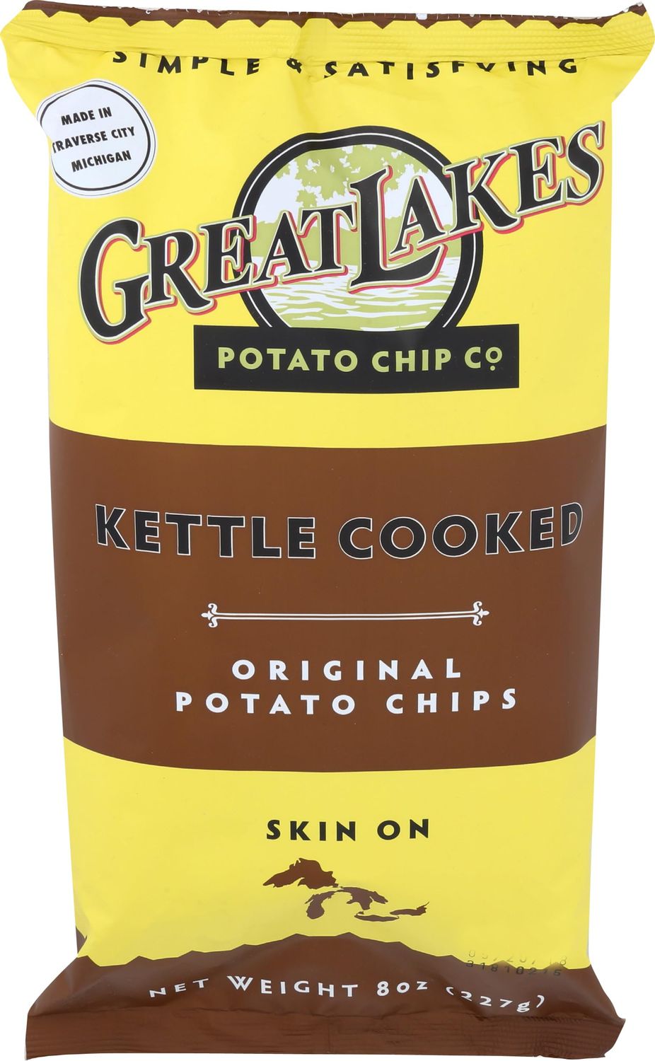 GREAT LAKES POTATO CHIPS Original Potato Chips, 8 OZ