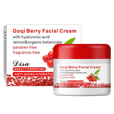 Grospe Wolfberry Facial Cream Anti-oxidant improve Tone Face Cream Hyaluronic Acid Moisturizing Anti-aging Firming Goji Berry Cream