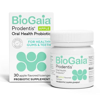 BioGaia Prodentis Dental Probiotic Lozenges Promotes Healthy Gums Teeth Defends Against Dental Problems Replenishes Oral Microbiome Improves Oral Health Apple Flavor 30 Day Supply