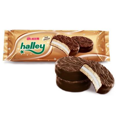 Chocolate Coated Sandwich Biscuits Chocolate Covered Biscuit filled with Marshmallow 1.05 oz, 8 Pieces (Total Weight 8.4 oz)