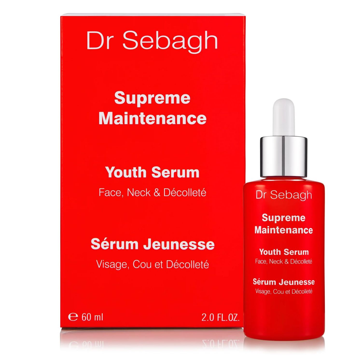 Dr Sebagh Supreme Maintenance Youth Serum - (2 fl. oz.) Award Winning Anti Aging Serum with Resveratrol Hydrating Enhanced with Collagen Antioxidants Rejuvenates Dark Spots on Face Neck