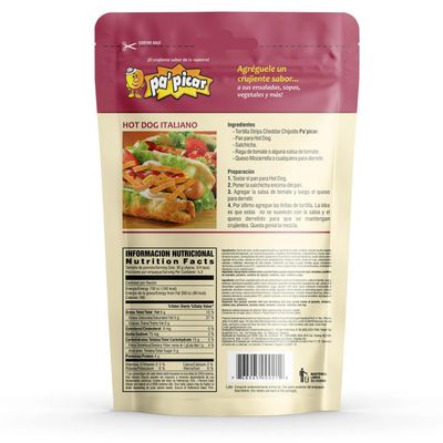 Pa'Picar Tortilla Strips Cheddar Chipotle From Costa Rica - Crunchy Toppings For Salads And Soups - Gluten-Free - 130 Grams 4.58 Ounces Bag - Salad Crunch"