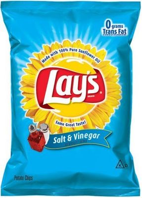 Lay&#39;s Potato Chips, Salt Vinegar, 1.5-Ounce Large Single Serve Bags (Pack of 64)