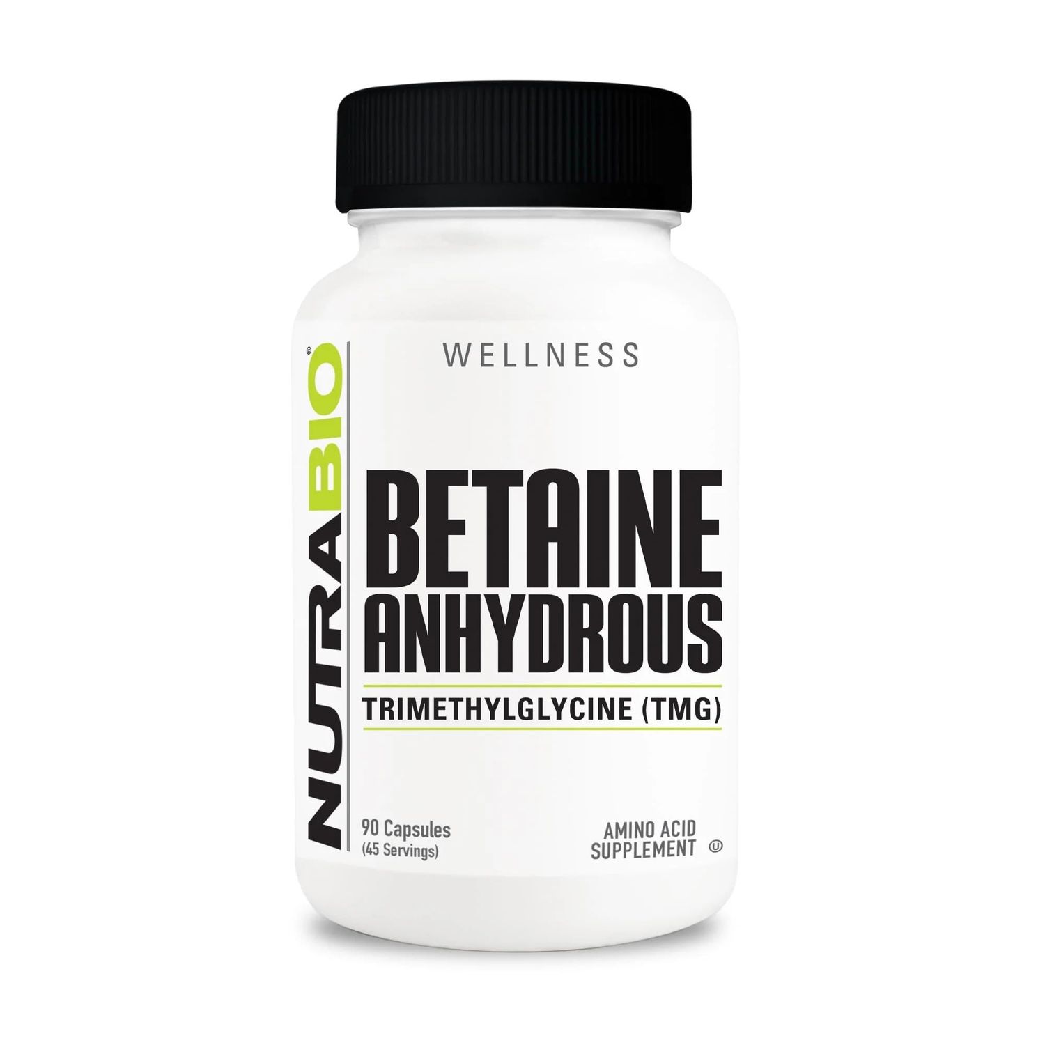 NutraBio TMG Supplements (Betaine Anhydrous, Trimethylglycine), Homocysteine Supplements, 500mg -Pure Tmg Supplement, TMG Capsules