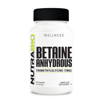 NutraBio TMG Supplements (Betaine Anhydrous, Trimethylglycine), Homocysteine Supplements, 500mg -Pure Tmg Supplement, TMG Capsules