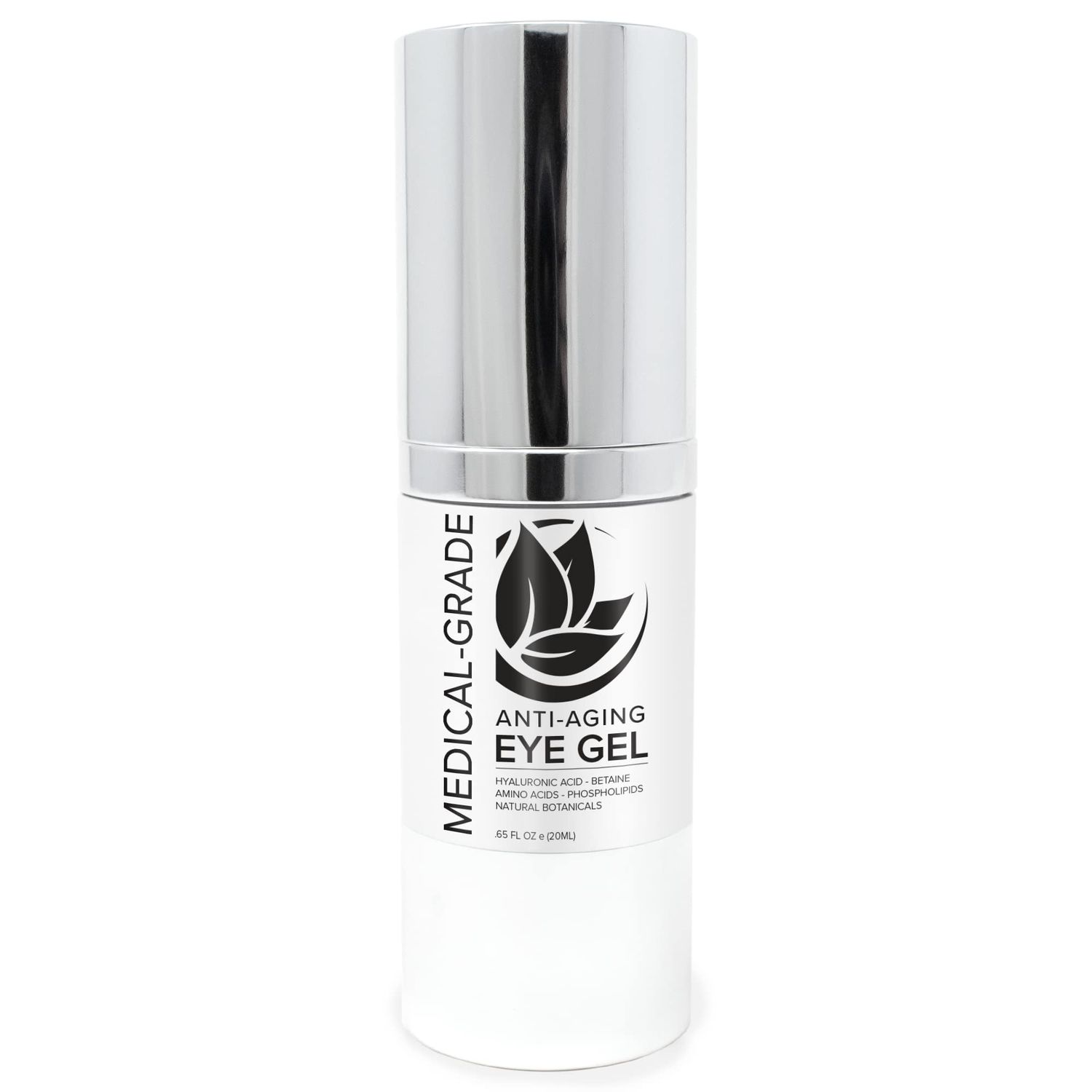 Microderm GLO - Active Anti-Aging Eye Gel, Reduces Dark Circles, Puffy Eyes, Crow&#39;s Feet and Fine Lines Wrinkles, Packed with Hyaluronic Acid Age Defying Botanicals, 0.5 Oz