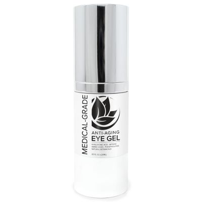 Microderm GLO - Active Anti-Aging Eye Gel, Reduces Dark Circles, Puffy Eyes, Crow&#39;s Feet and Fine Lines Wrinkles, Packed with Hyaluronic Acid Age Defying Botanicals, 0.5 Oz