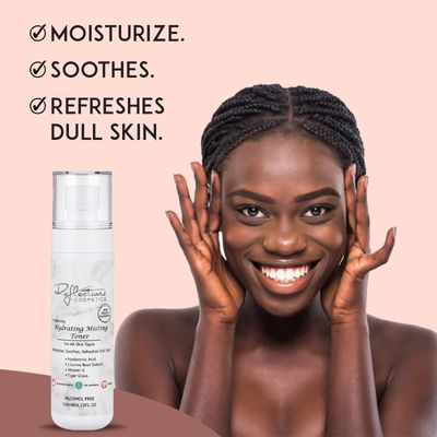 Reflectionz Hydrating Toner for Face Anti-Aging Toner for Women Facial Toner for Dry Skin Non-Alcoholic Toner with Hyaluronic Acid Tiger Grass Licorice Root Extract Combination Face Toner