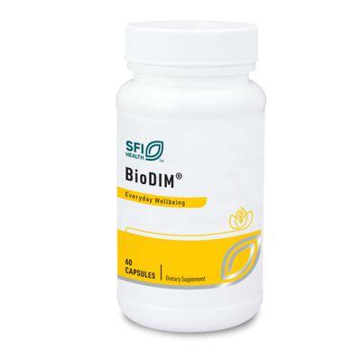 Klaire Labs BioDIM - 150mg Diindolylmethane Supplement - Promotes Healthy Estrogen Metabolism in Men Women - Patented, Bioavailable DIM - Dairy Gluten-Free (60 Capsules)