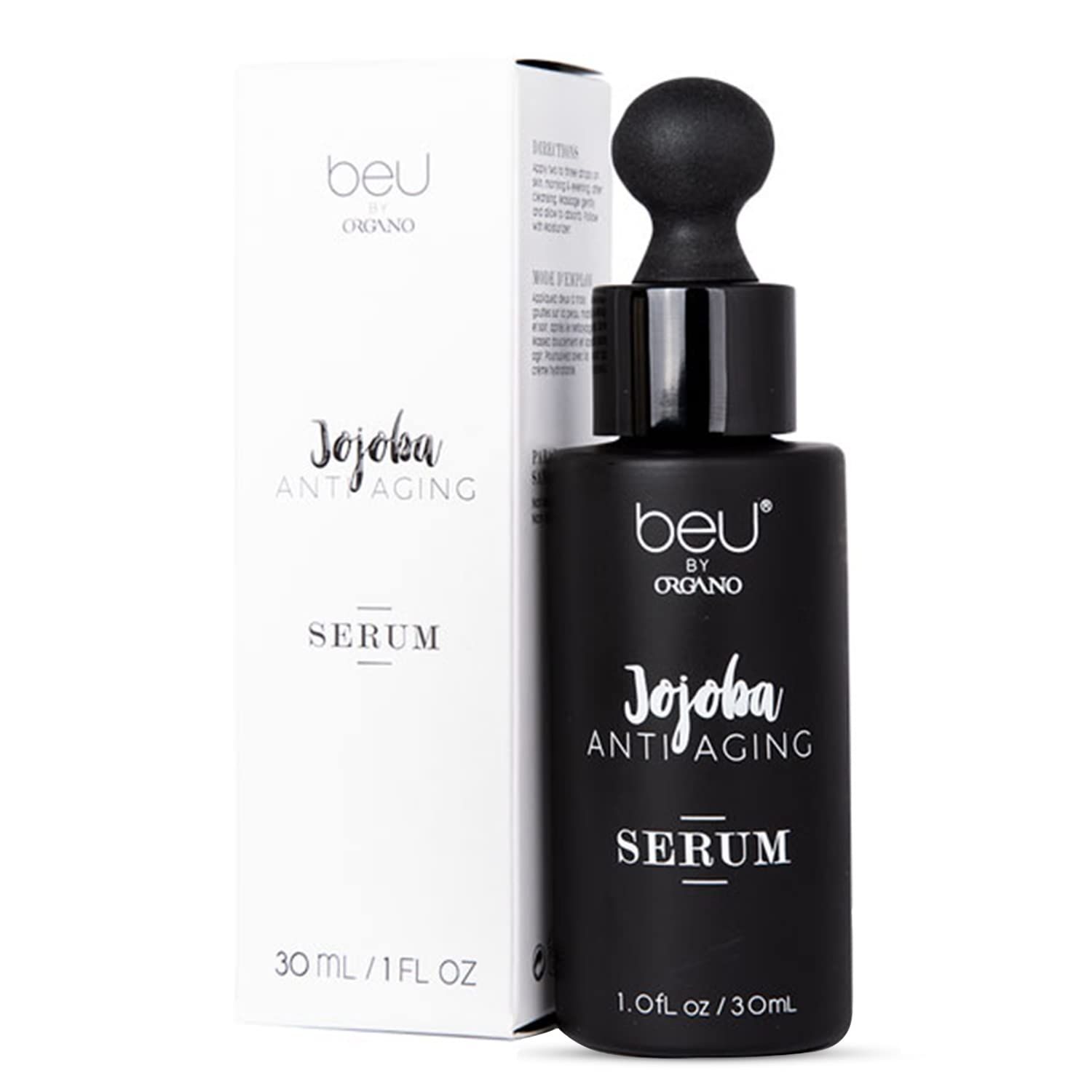 beU By ORGANO Jojoba Anti Aging Serum 1.0 fl oz - 30 mL with Key Ingredients, Jojoba Oil, Argan Oil, Pure Rose Oil, and Pomegranate Oil, Face Serum that Nourishes Your Skin to Preserve a Youthful Glow