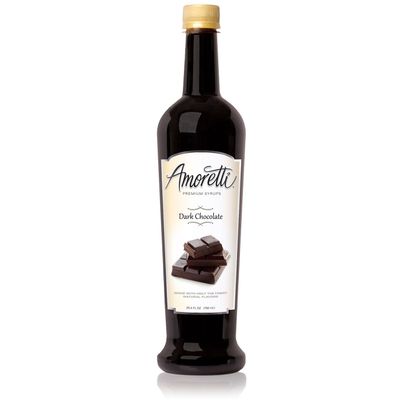 Amoretti Premium Syrup, Dark Chocolate, 25.4 Ounce (Pack of 12)