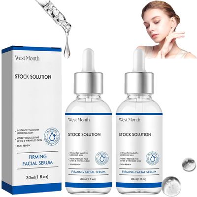 2PCS West Month Instant Face Lift Serum,Temporary Skin Lifting Tightening Serum for Women with Vitamin B5, Visibly Firming Loose Sagging Skin for Face and Neck(2PCS)