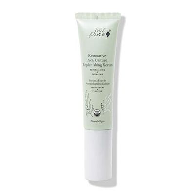 100 PURE Restorative Sea Culture Replenishing Serum, Anti-Aging Serum, Hyaluronic Acid for Face, Hydrating Serum for Everyday Use - 1 Fl Oz