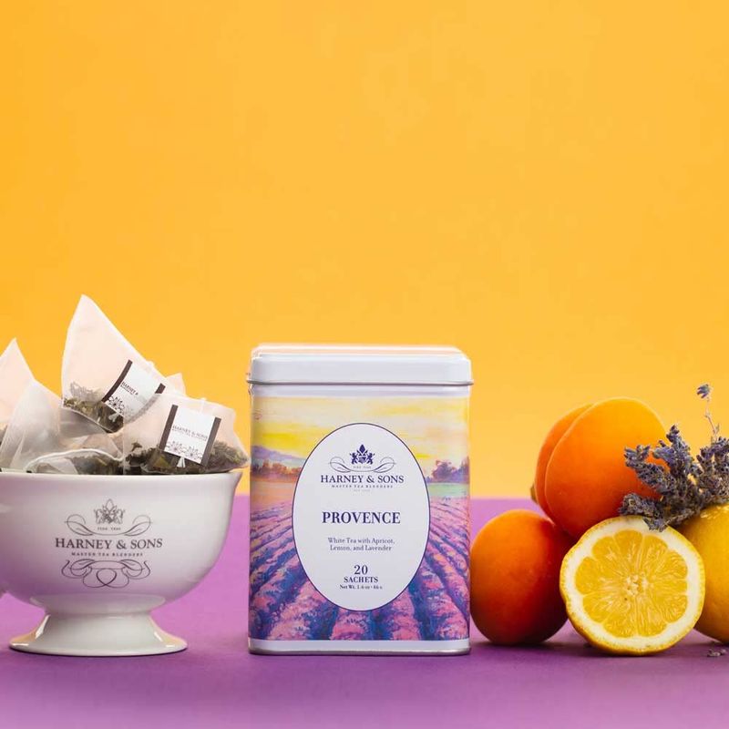 Harney Sons Provence Tea, White Tea with Flavors of Apricot, Lemon and Lavender
