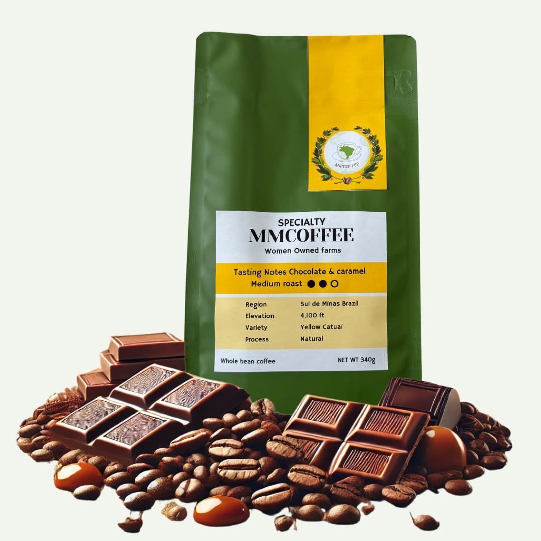 MMCoffee - Specialty Coffee from Brazil Medium Roast Chocolate Caramel Notes Grown on Our Women-Owned Farm