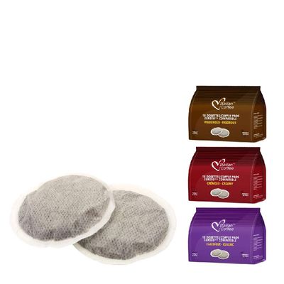 Italian Coffee For Espresso Lovers Italian Coffee pads compatible with Senseo machines (3 Flavors mix, 54 pads)