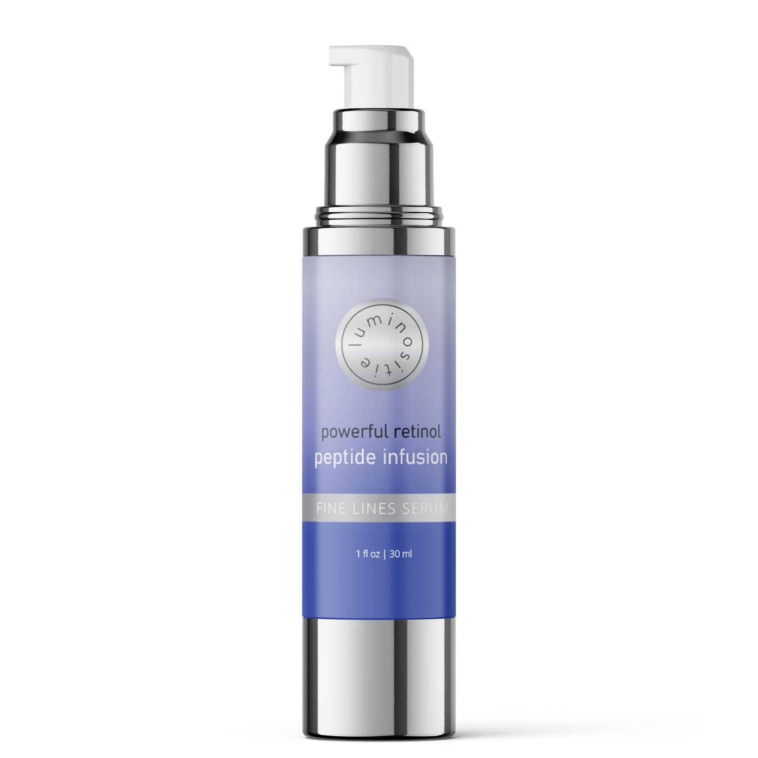 Peptides Serum for Face - Hydrating Collagen Boost Anti Aging Serum with Retinol for Fine Lines Wrinkles by Luminositie (30ml, Vegan)