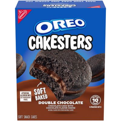 OREO Cakesters Double Chocolate Soft Snack Cakes, 5-2.02 oz Snack Packs
