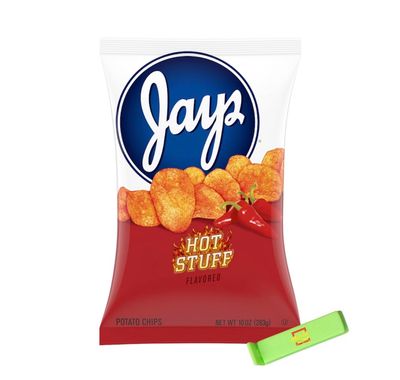 Jay&#39;s Hot Stuff Potato Chips an Iconic Chicago Style taste (Big Bag 10.0 Oz)