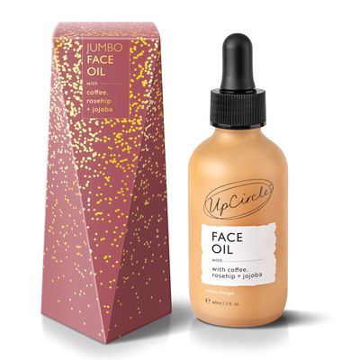 UPCIRCLE Jumbo Face Oil With Coffee Oil 60ml - Natural Hydrating Facial Oil - Vitamin C, Rosehip Oil Fades Dark Spots Sea Buckthorn Keeps Skin Supple - Vegan Cruelty-Free