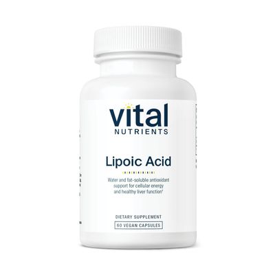 Vital Nutrients Lipoic Acid 300mg Alpha-Lipoic Acid Antioxidant ALA Supplement for Healthy Metabolism and Energy Gluten, Dairy, Soy Free Non-GMO 60 Capsules
