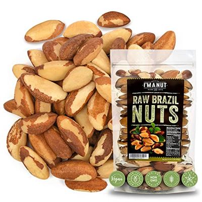 Raw Brazil Nuts 16 oz (1 lb) Distinct and Superior to Natrual No PPO Non GMO Batch Tested Gluten Peanut Free Vegan and Keto Friendly Fresh and Reasealable bag
