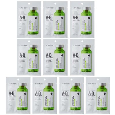 Facial mask Moisturizing face Mask 10 Sheets, Deep Hydration, Improves Dry Skin, Sheet Mask, skincare for All Skin Types AHABHA(GREEN)