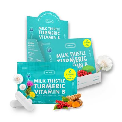 The Plug Liver Cleanse Detox Repair Pills - Milk Thistle Liver Detox - Fatty Liver Support Supplement - 20 Herbal Liver Capsules, Turmeric Vitamin B for Healthy Digestive Immune System