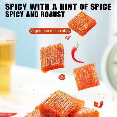 latiao Neatly shaped Vegetarian Gluten Squares Chinese Snacks Spicy Flavour,latio Chinese Snacks Spicy Flavour,latiao spicy strip,8.04oz