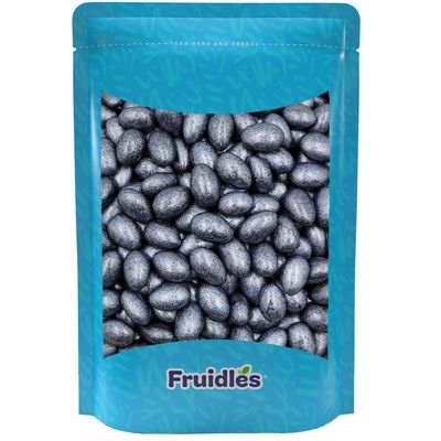 Fruidles Jordan Candy Almonds with a Sweet Sugar Coating, Kosher Certified Parve (1 Pound) Black With Silver Essence