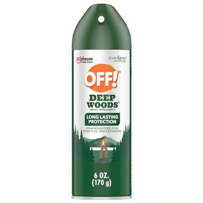 OFF! Deep Woods Insect Repellent Aerosol, Bug Spray with Long Lasting Protection from Mosquitoes, 6 oz