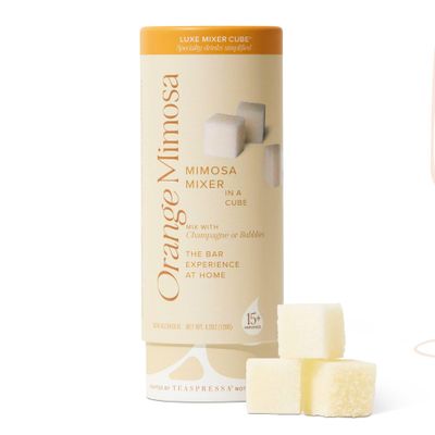 LUXE Mixology Orange Mimosa Mixer Cubes - Craft Cocktail Mixer for Orange Mimosa&#39;s, Just Add Champagne, Bubbly, or Make a Mocktail - Kosher - Makes 30 Cocktails - Hosting Made Easy - Great Gift Idea