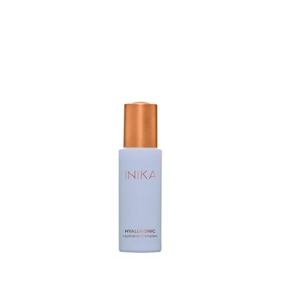 INIKA Hyaluronic Hydration Complex. Deeply hydrates and plumps skin, vegan and natural formula Sustainable Packaging.