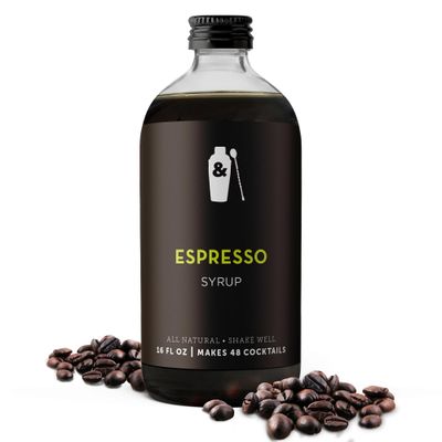 Shaker Spoon Espresso Syrup, 16oz Flavored Syrups for Drinks, Espresso Martini Mix Alternative, Cocktail Mixers, Mocktails, Non Alcoholic Drinks