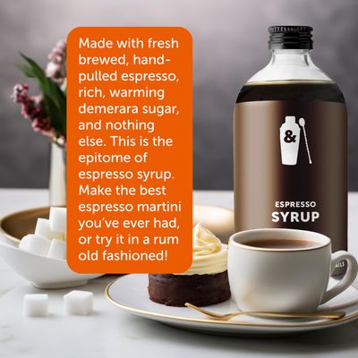 Shaker Spoon Espresso Syrup, 16oz Flavored Syrups for Drinks, Espresso Martini Mix Alternative, Cocktail Mixers, Mocktails, Non Alcoholic Drinks