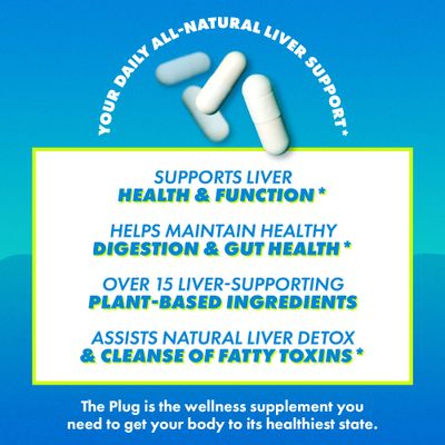 The Plug Liver Cleanse Detox Repair Pills - Milk Thistle Liver Detox - Fatty Liver Support Supplement - 20 Herbal Liver Capsules, Turmeric Vitamin B for Healthy Digestive Immune System