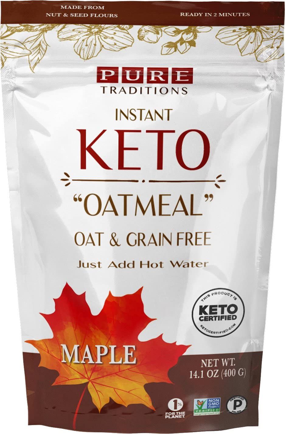 Instant Hot Cereal, Maple, Certified Paleo, Vegan, Grain Gluten Free, 14 Servings