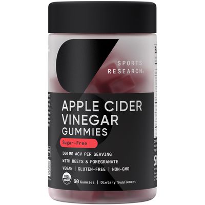 Organic Apple Cider Vinegar Gummies with The Mother - USDA Organic, Vegan Certified Non-GMO Verified (60 Vegan Gummies)