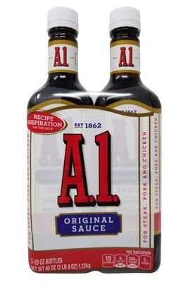 A1 Original Sauce for Steak, Pork Chicken, 20 oz x 2 Bottles