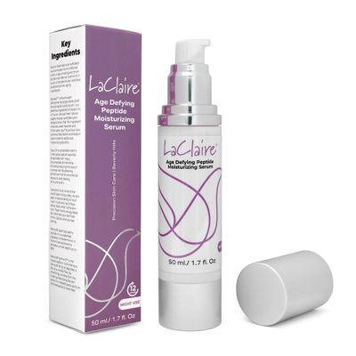 Laclaire Age-Defying Peptide Moisturizing Serum, with Retinol, Vitamin C, Aloe Vera, Anti-Aging reduces wrinkles, Night Use - 50ml