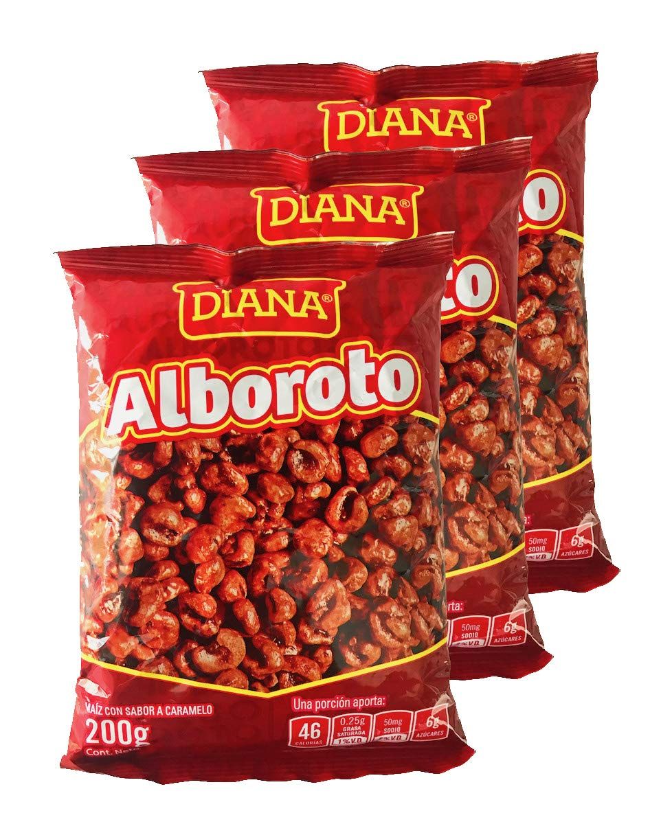 Diana - Alboroto Caramel Corn - 7.05 oz 200 gr - 3 Pack
