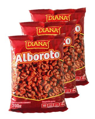 Diana - Alboroto Caramel Corn - 7.05 oz 200 gr - 3 Pack