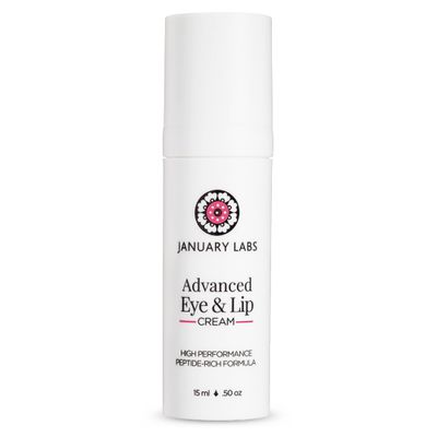 January Labs Advanced Eye and Lip Cream, High-Performance Eye Cream for Dark Circles and Puffiness, Nourishing Lip and Under Eye Cream for Wrinkles, Tri-Peptide Blend for Youthful Glowing Skin, 15mL