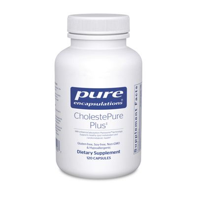 Pure Encapsulations CholestePure Plus 120&#39;s - Supports Lipid Metabolism Heart Health - Berberine Supplement - with Citrus Bergamot - Gluten Free Non-GMO - 120 Capsules