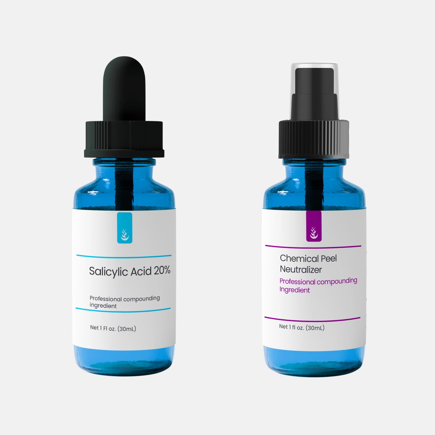 Pure Original Ingredients Salicylic Acid 20 Solution with Neutralizer (30 mL each), Glass Dropper
