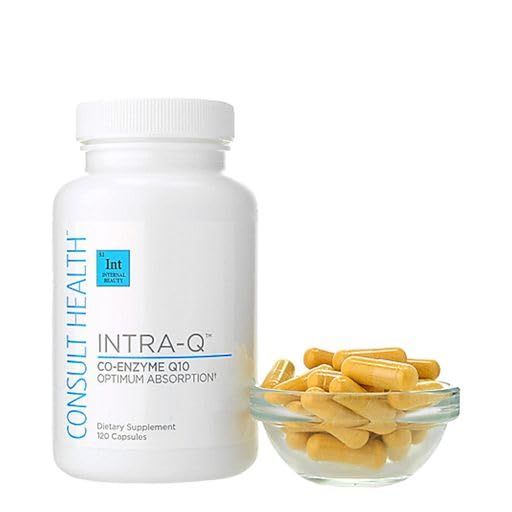 Consult Health Intra-Q Co-Enzyme Q10 Dietary Supplement 120 Count - (1 Pack) - CoQ10 - BioPerine