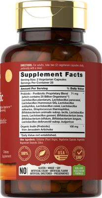 Tahoe Nutritionals Prebiotic, Probiotic Postbiotic 25 Billion CFU 50 Powder Pills Men and Women's Digestive Health Vegetarian and Non-GMO Supplement