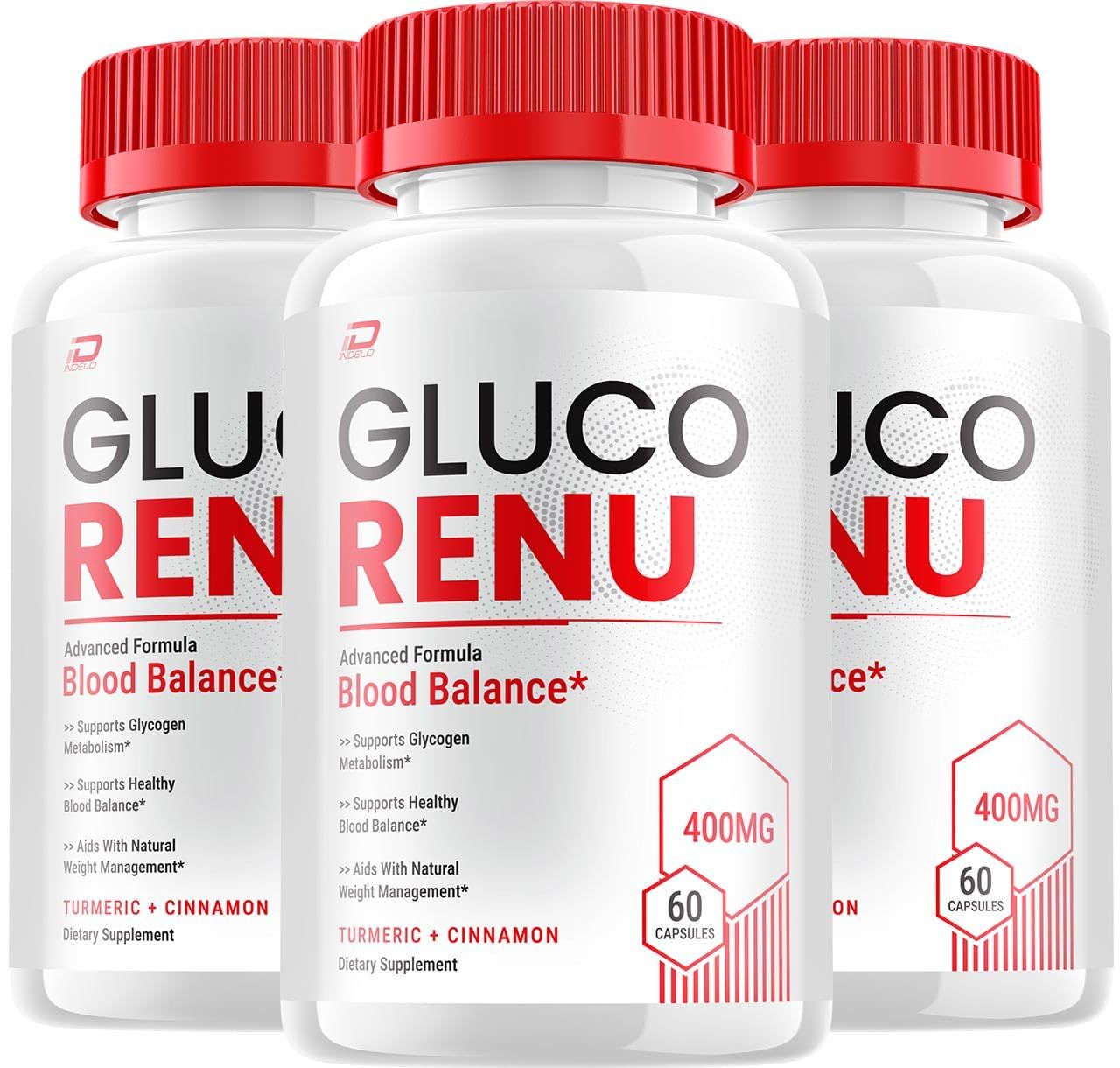 Gluco Renu Capsules - GlucoRenu Advanced Supplement, All Natural Formula to Maintain Healthy Levels, Maximum Strength Formula, Gluco Renu Capsules Reviews (3 Pack - 180 Capsules)