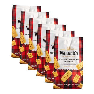 Walker s All-Butter Shortbread Mini Fingers - 4.4 Oz Bags (Pack of 6) - Authentic Shortbread Cookies from Scotland