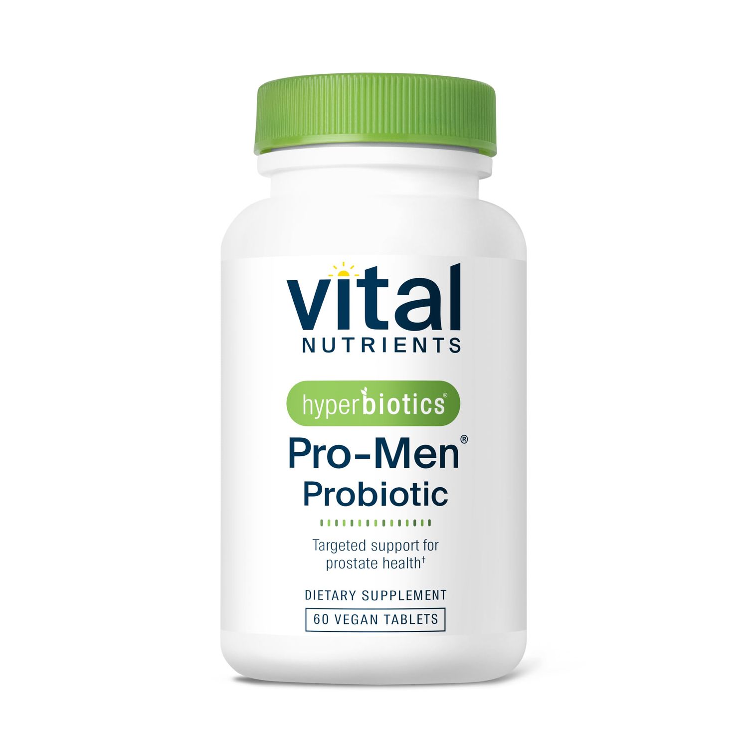 Hyperbiotics Vital Nutrients Pro Men Probiotics Vegan Advanced Probiotics for Men Clinically Studied for Prostate Health, Digestive Balance and Gut Health Gluten, Dairy, Soy Free 60 Tablets